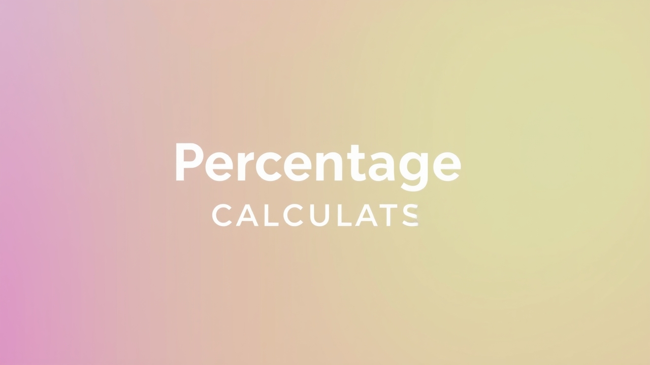 Percentage Calculator: Your Free Online Solution