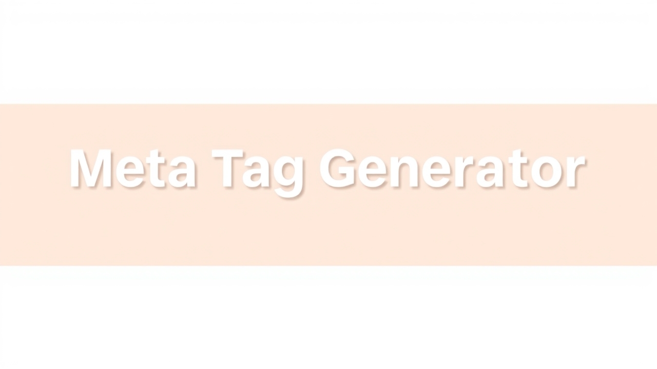 Mastering SEO with a Free Meta Tag Generator Online