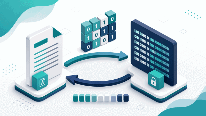 Text encoded to Base64 and Base64 decoded back to text