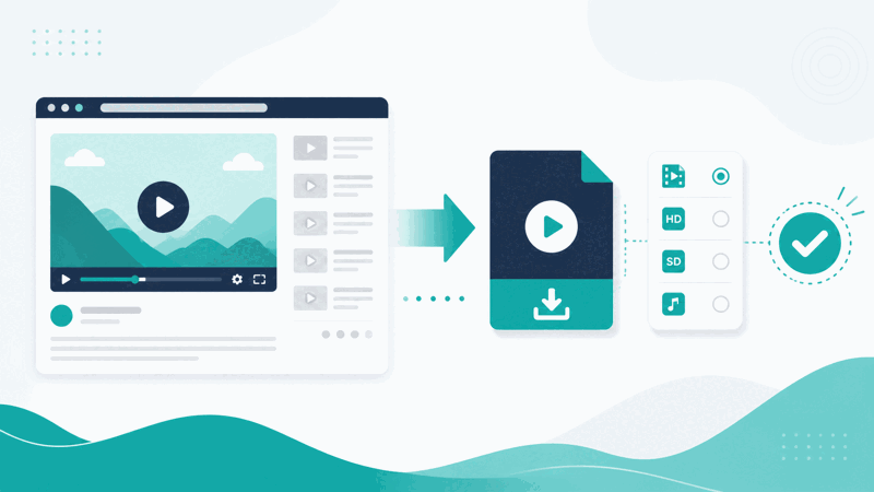 Dailymotion video downloader preparing a video for offline viewing