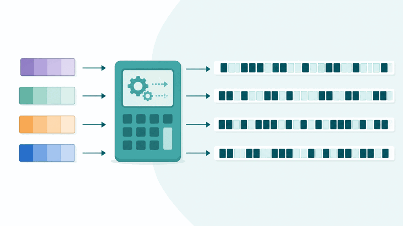 Decimal to binary converter turning a number into zeros and ones