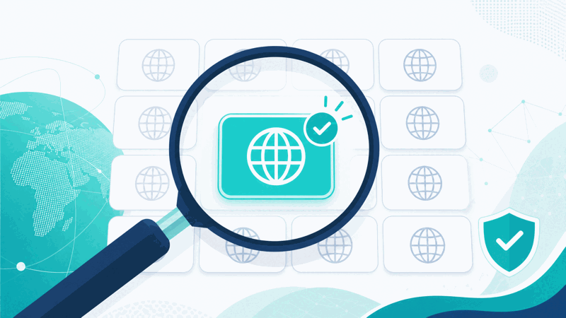 Domain name search checking whether a domain is available
