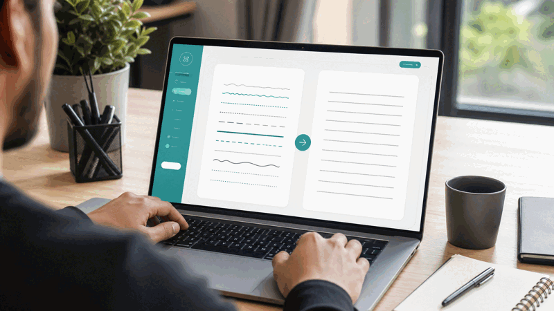 Someone cleaning styled text for a document