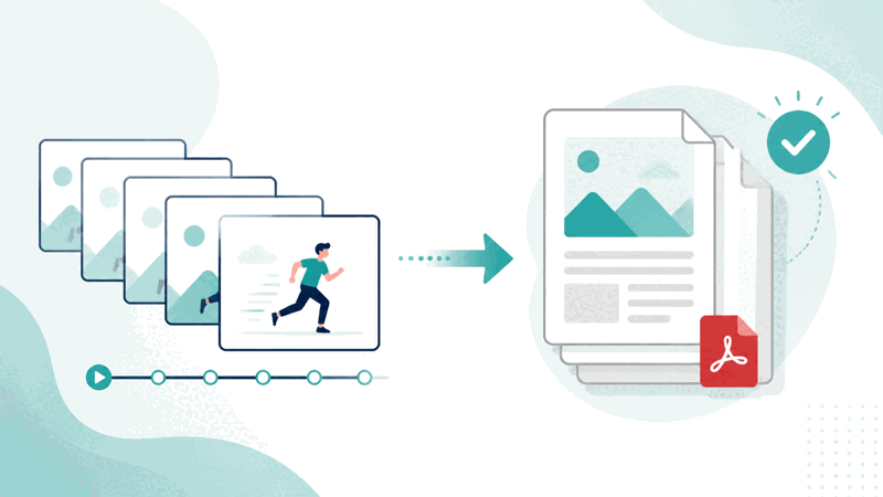 GIF to PDF converter turning GIF images into a PDF