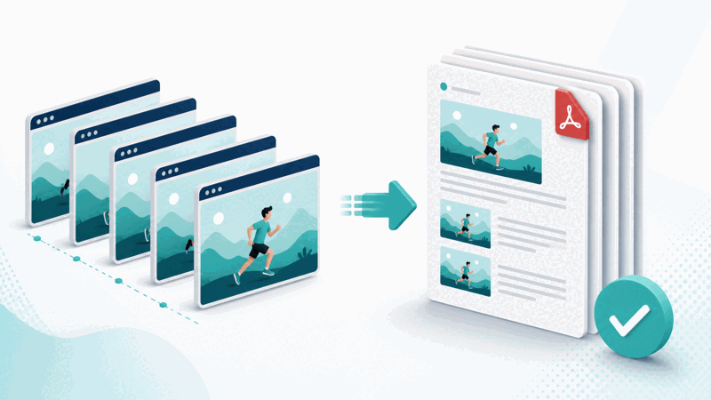 GIF images converted to PDF pages