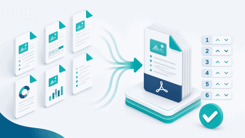 Several PDFs combined into a single merged document