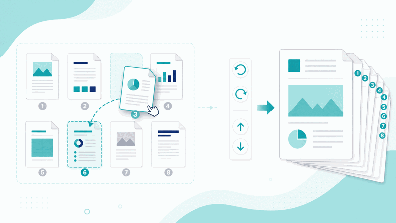 Organize PDF tool reordering rotating and deleting pages