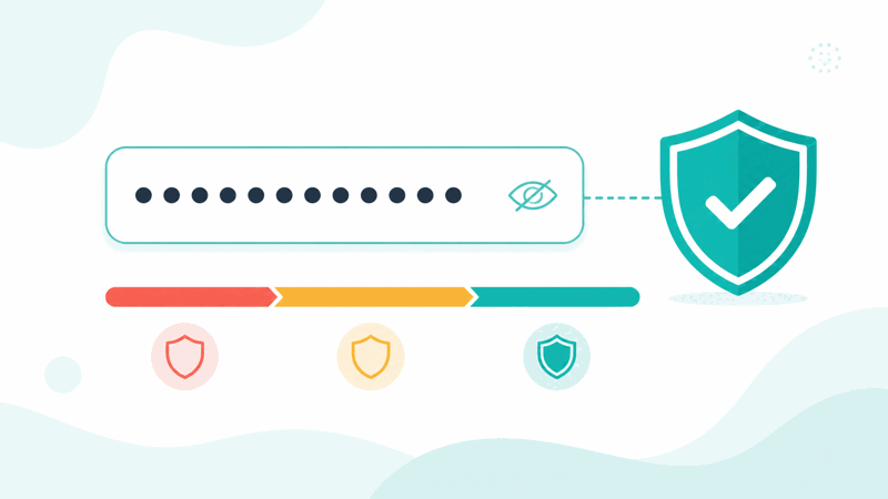 Password strength checker assessing how strong a password is