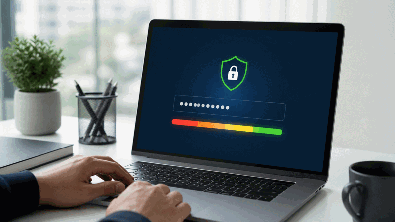 Person learning what makes passwords secure