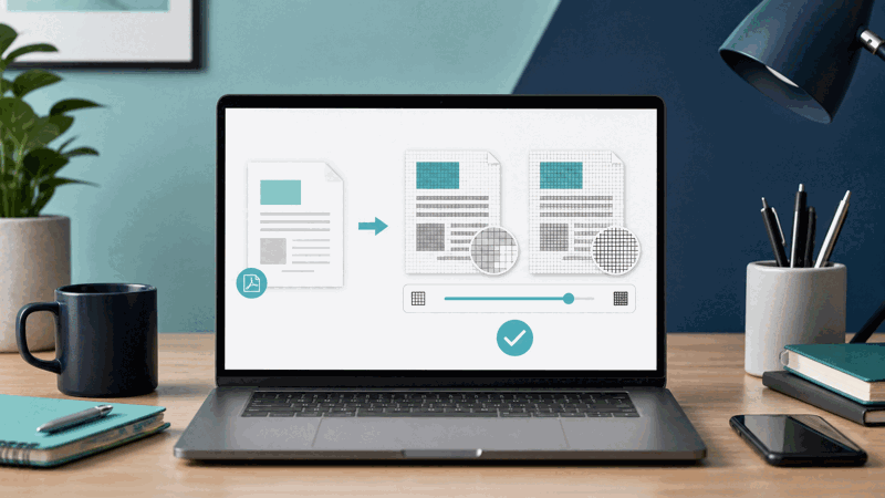 Person converting PDF pages into image files