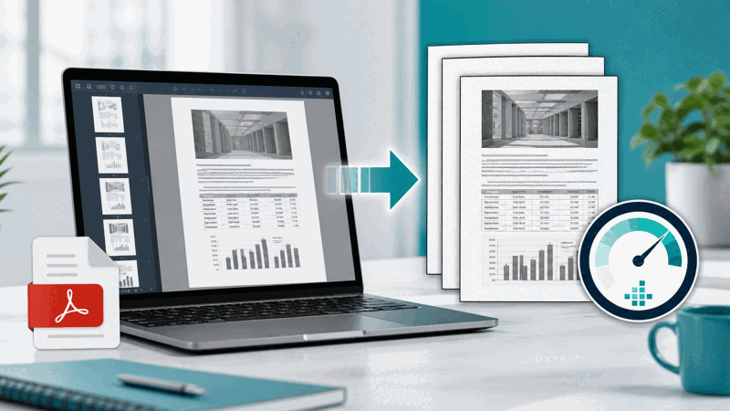 Person converting PDF pages into TIFF images