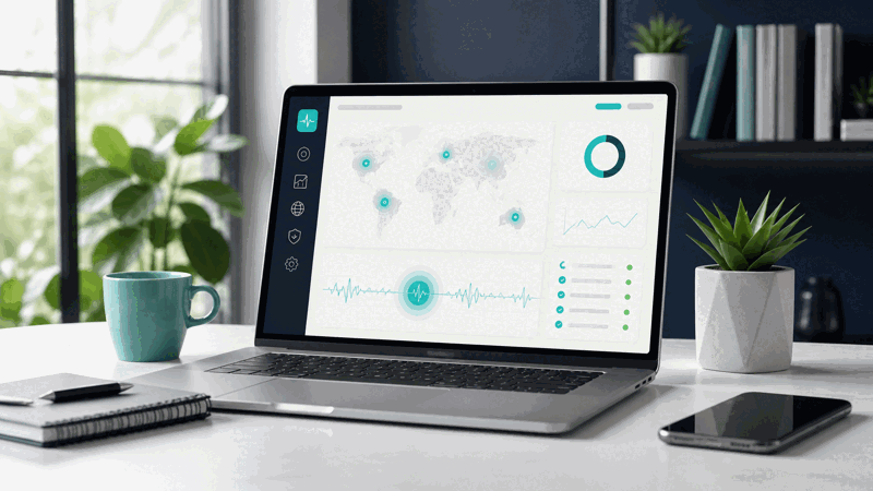 Person checking connectivity to a server with ping