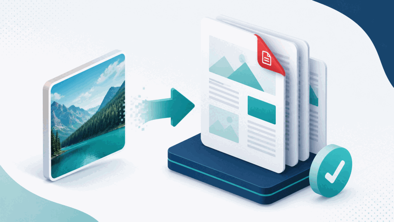 PNG to PDF converter turning PNG images into a PDF