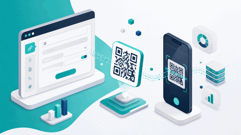 A generated QR code ready to scan and share