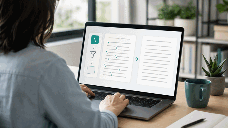 Someone cleaning a pasted file path