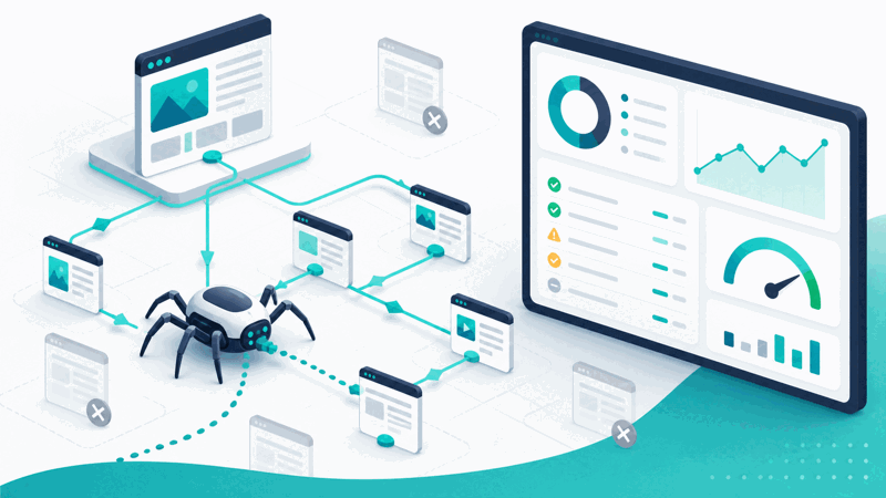A page's content and links as a search engine bot sees them