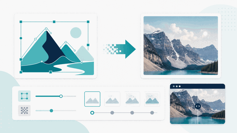 SVG to JPG converter turning a vector graphic into a JPG