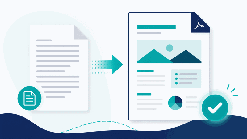 Text and PDF converter turning text into a PDF and back