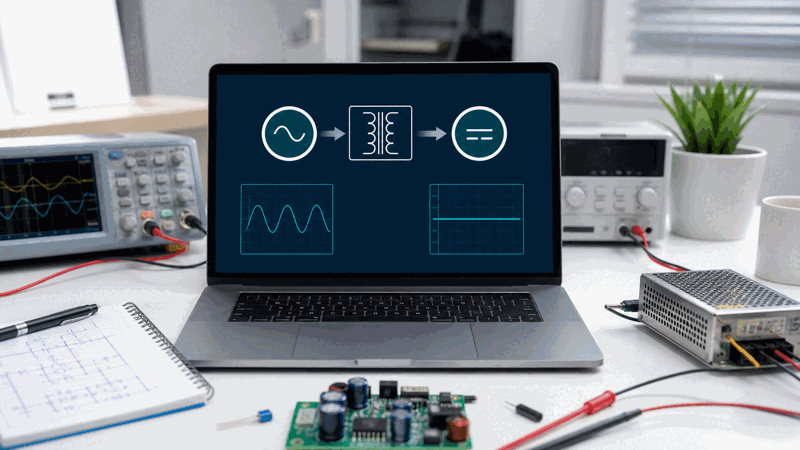 Engineer converting voltage values between units